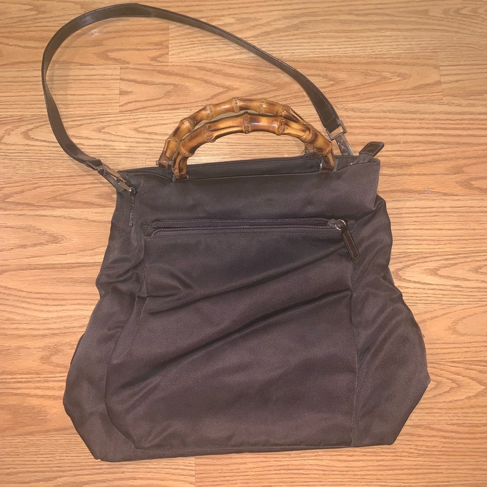 Authentic Gucci bamboo and leather pocket book